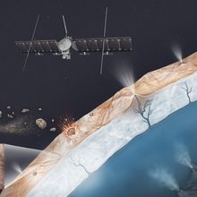 Infographic showing how the Europa Clipper will characterize many features of the icy moon orbiting Jupiter to determine whether or not it offers a good place to search for life.