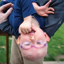 PATH TO TREATMENT: Marley, pictured here with her father, was diagnosed with the rare genetic condition Bachmann-Bupp syndrome a few years ago.